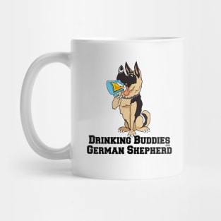 German Shepherd Dog Beer Drinking Buddies Series Cartoon Mug